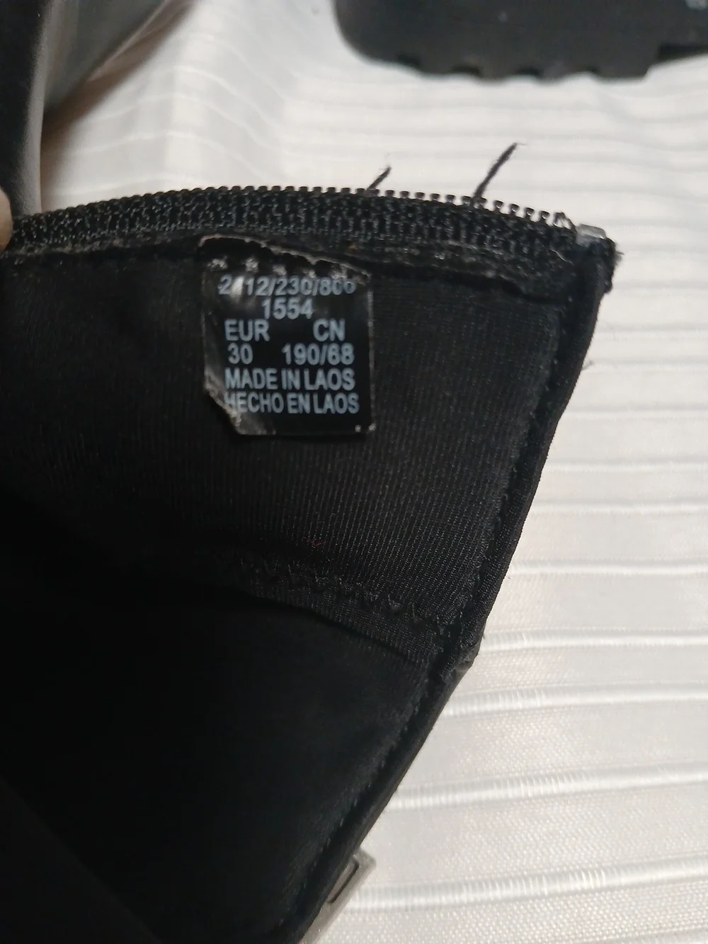 Zara Black Chunky Platform Kids Boots with Silver Zipper
